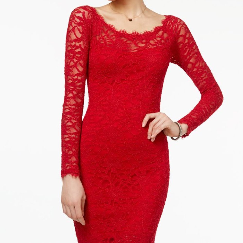 **Host Pick **cranberry lace dress, long sleeve, NWT, S
